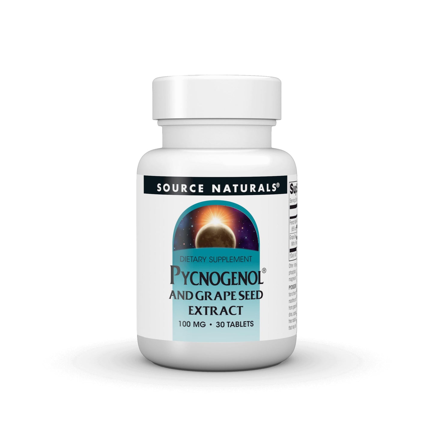 Source Naturals Pycnogenol & Grape Seed Extract 100 mg Dietary Supplement Tablet 30 Tablets