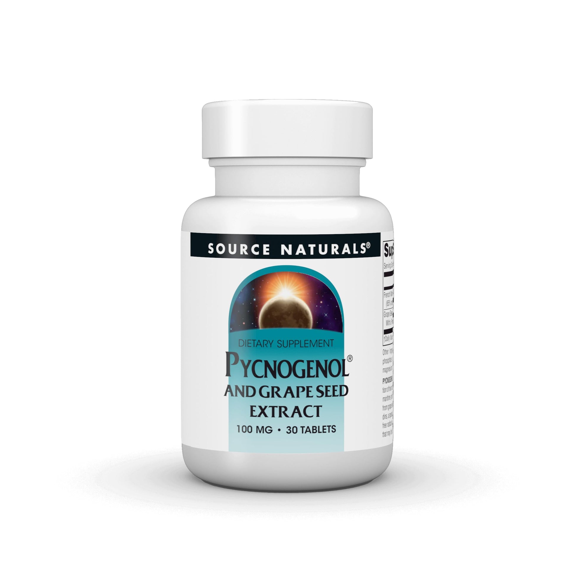Source Naturals Pycnogenol & Grape Seed Extract 100 mg Dietary Supplement Tablet 30 Tablets