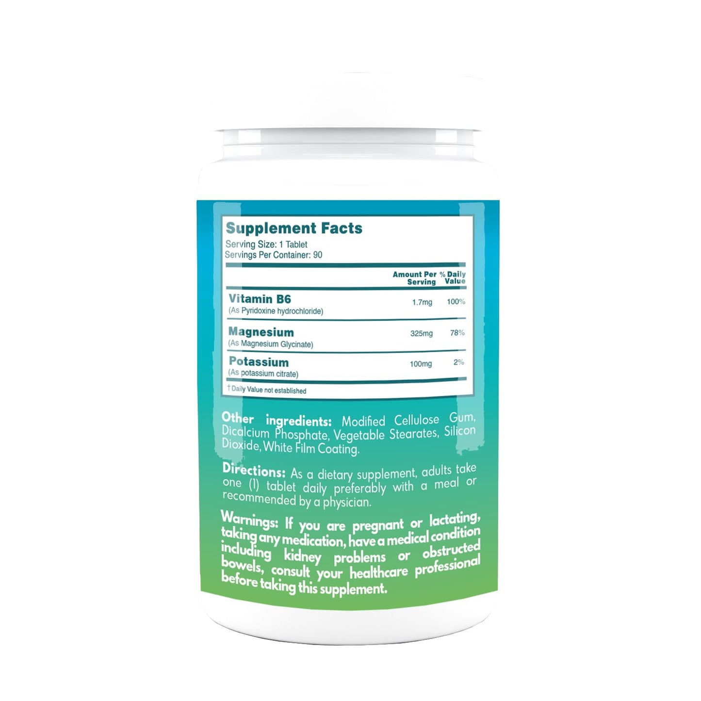 VAL Magnesium Glycinate 325mg with B6 & Potassium Tablets, 180 Tablets