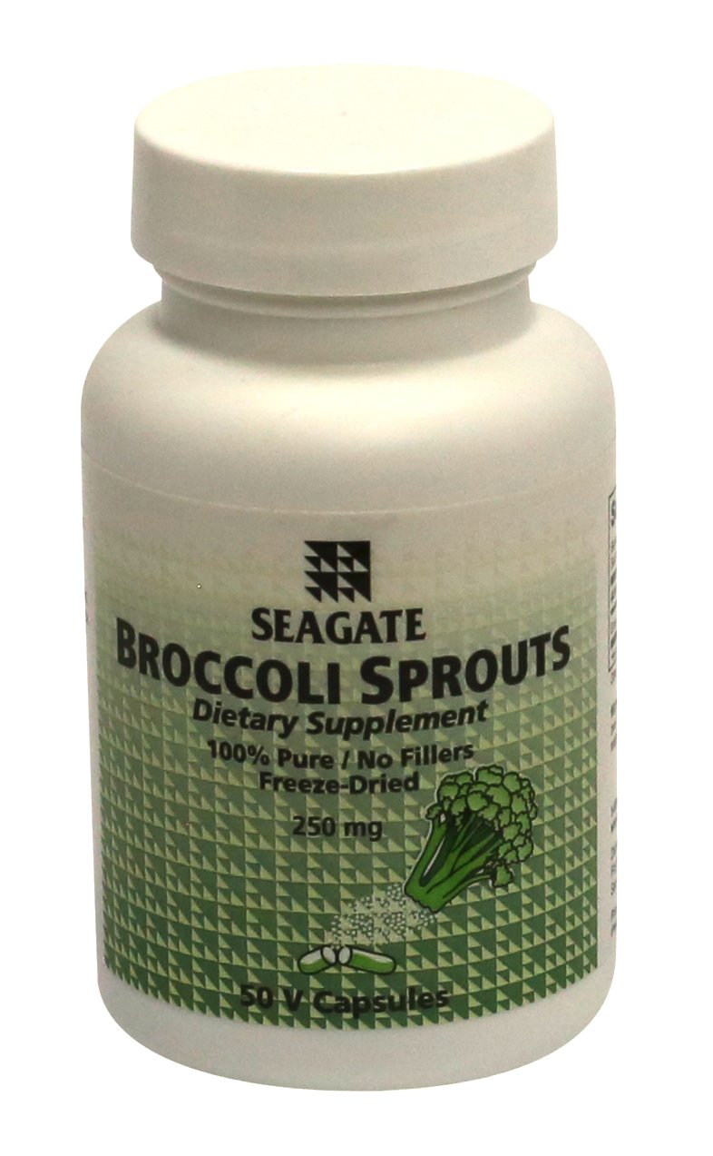 Seagate Broccoli Sprouts 250 mg Capsules, 50 Count