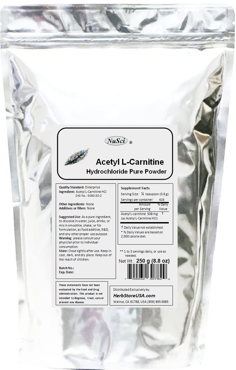 NuSci Acetyl L-Carnitine HCl Powder 8.8 oz