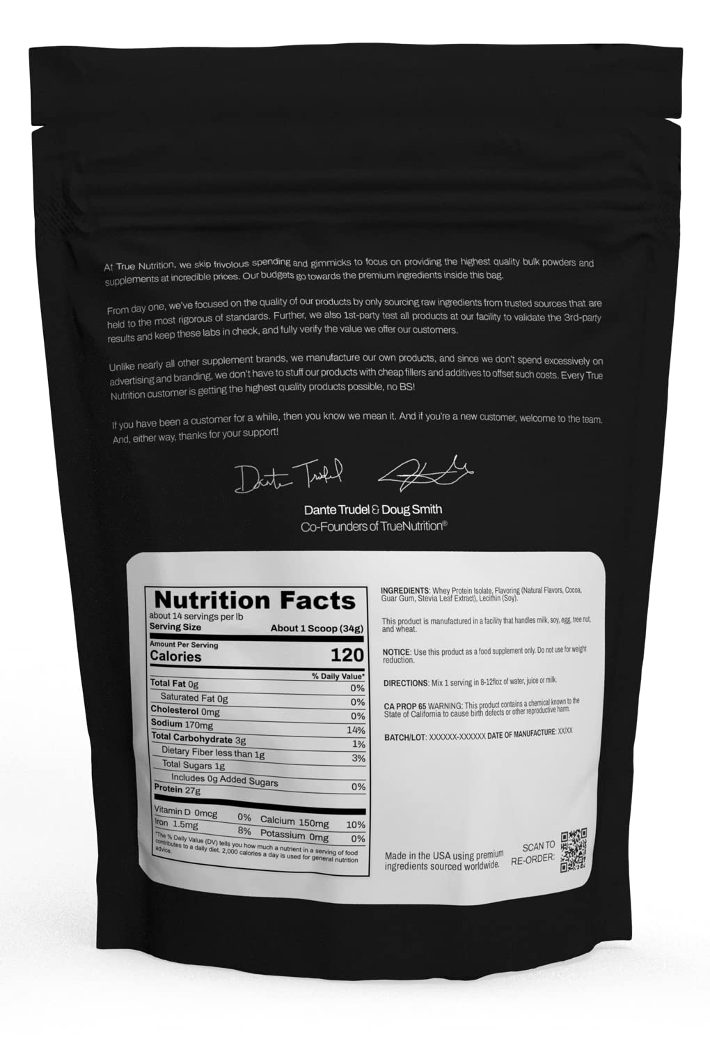 True Nutrition Whey Protein Isolate Powder Chocolate Fudge Brownie, 16 Servings