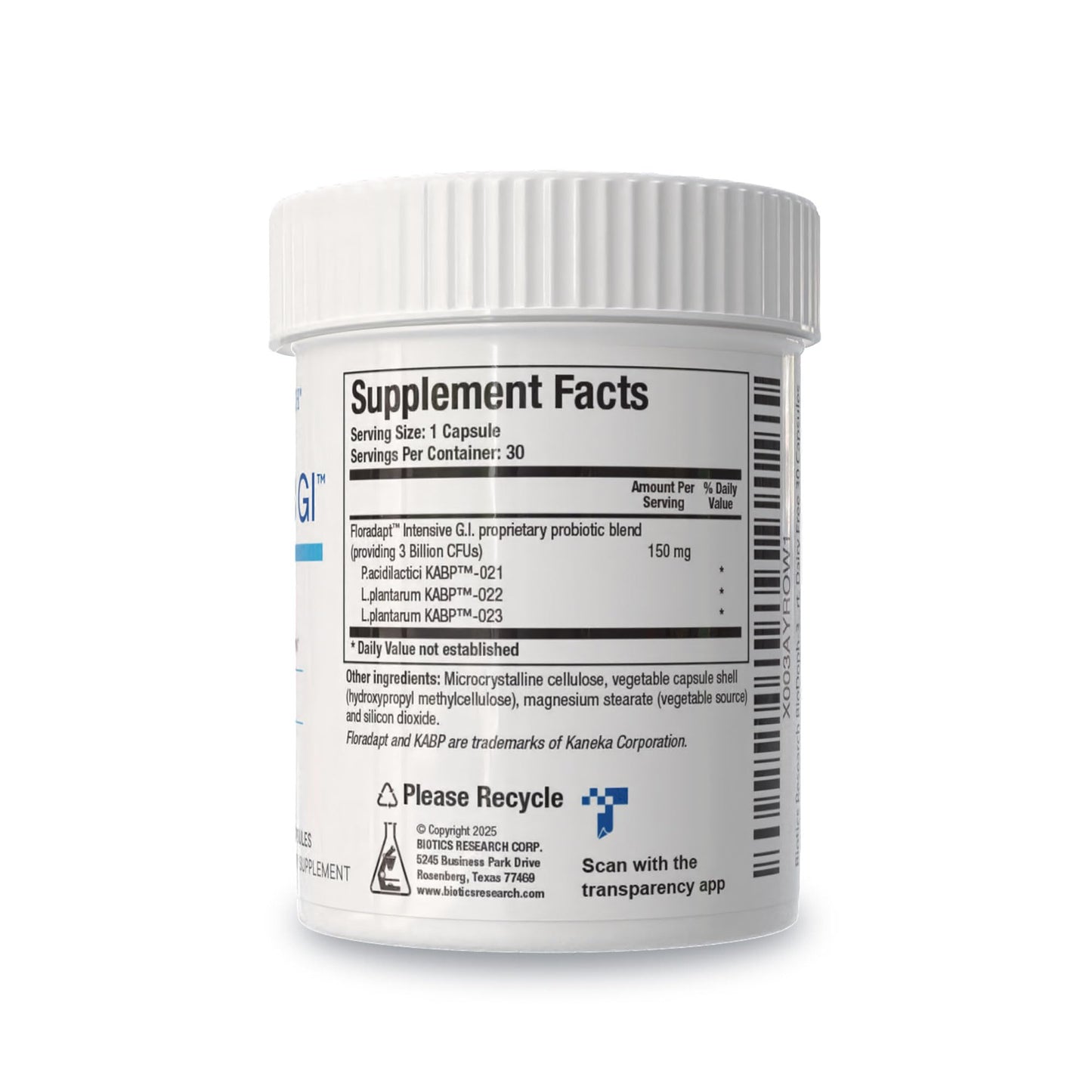 BIOTICS RESEARCH BioDoph-3 GI Targeted Intensive GI Probiotic, 30 Capsules