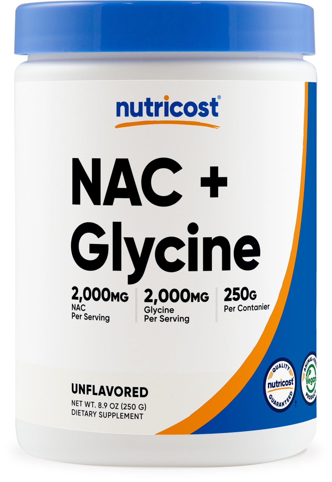 Nutricost NAC + Glycine Powder 8.9 Ounce (Pack of 1)