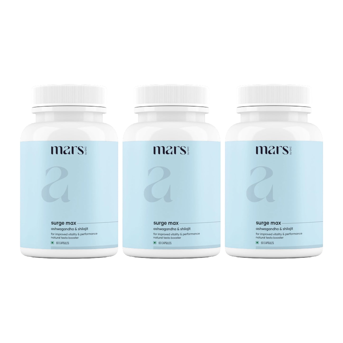 Mars by GHC Surgemax Natural Capsules with Shilajit & Safed Musli 180 Capsules