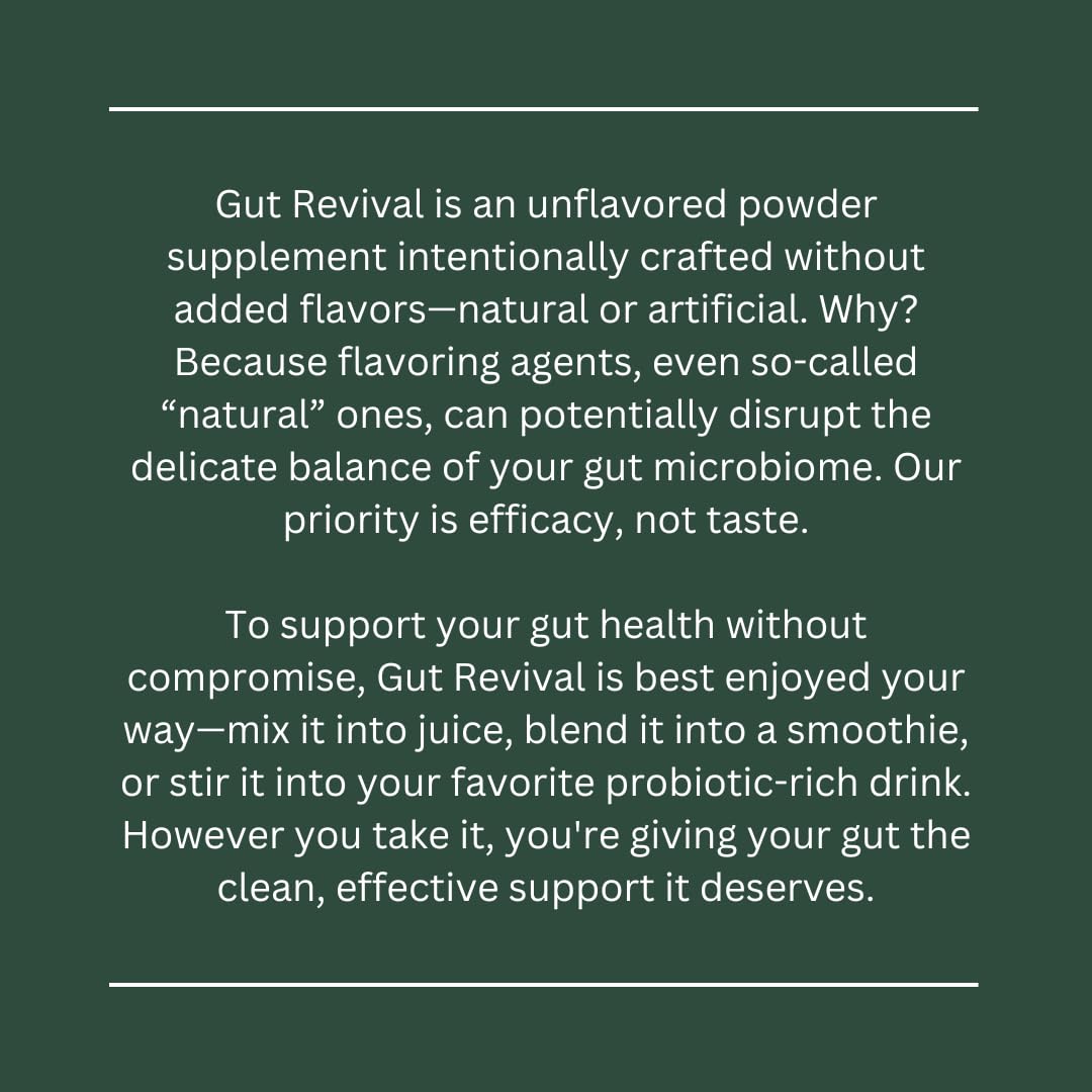 With Meraki Co. Gut Revival for Microbiome Balance and Gut Health Support Powder, 7.73 Ounce