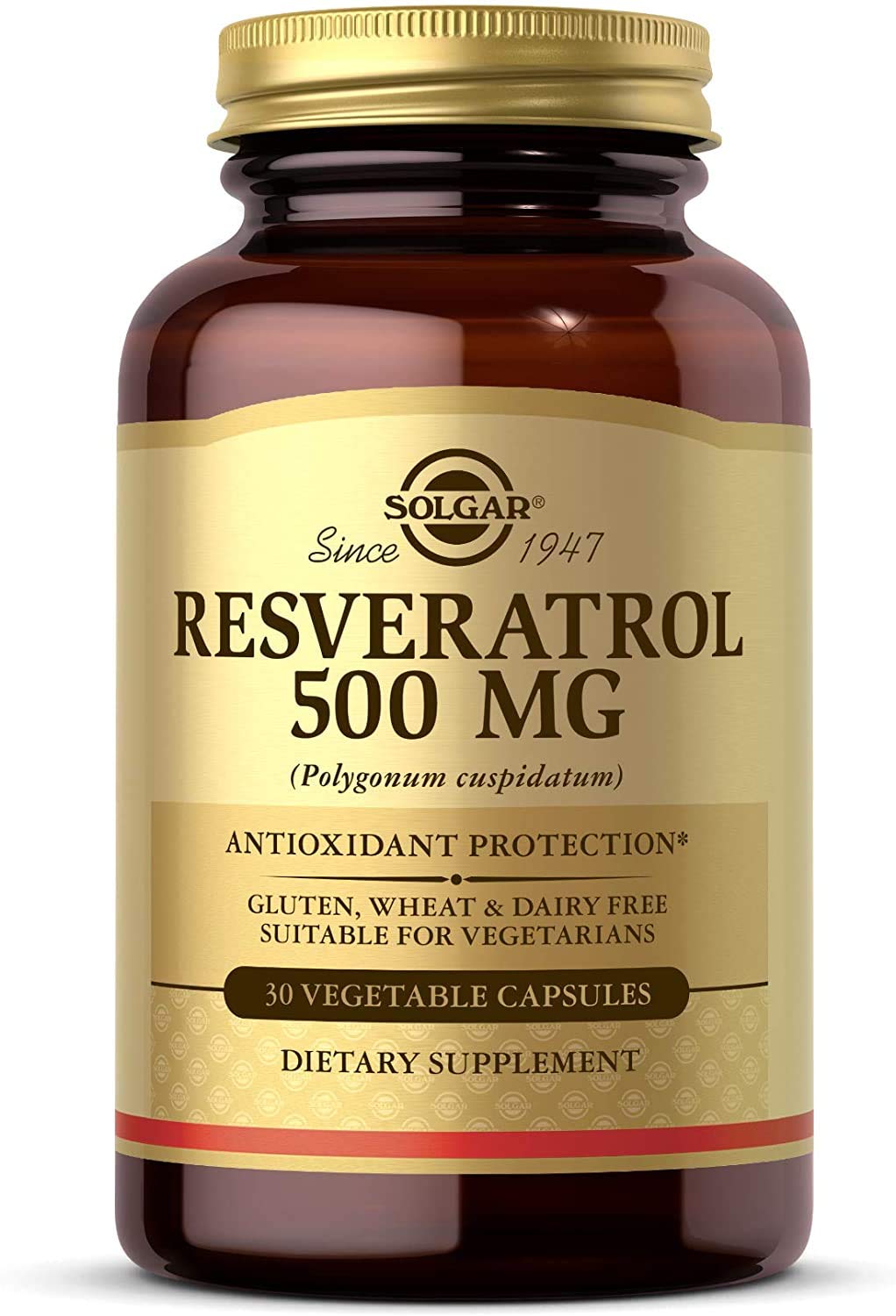 Solgar Resveratrol 500 mg Capsule, 30 Capsules