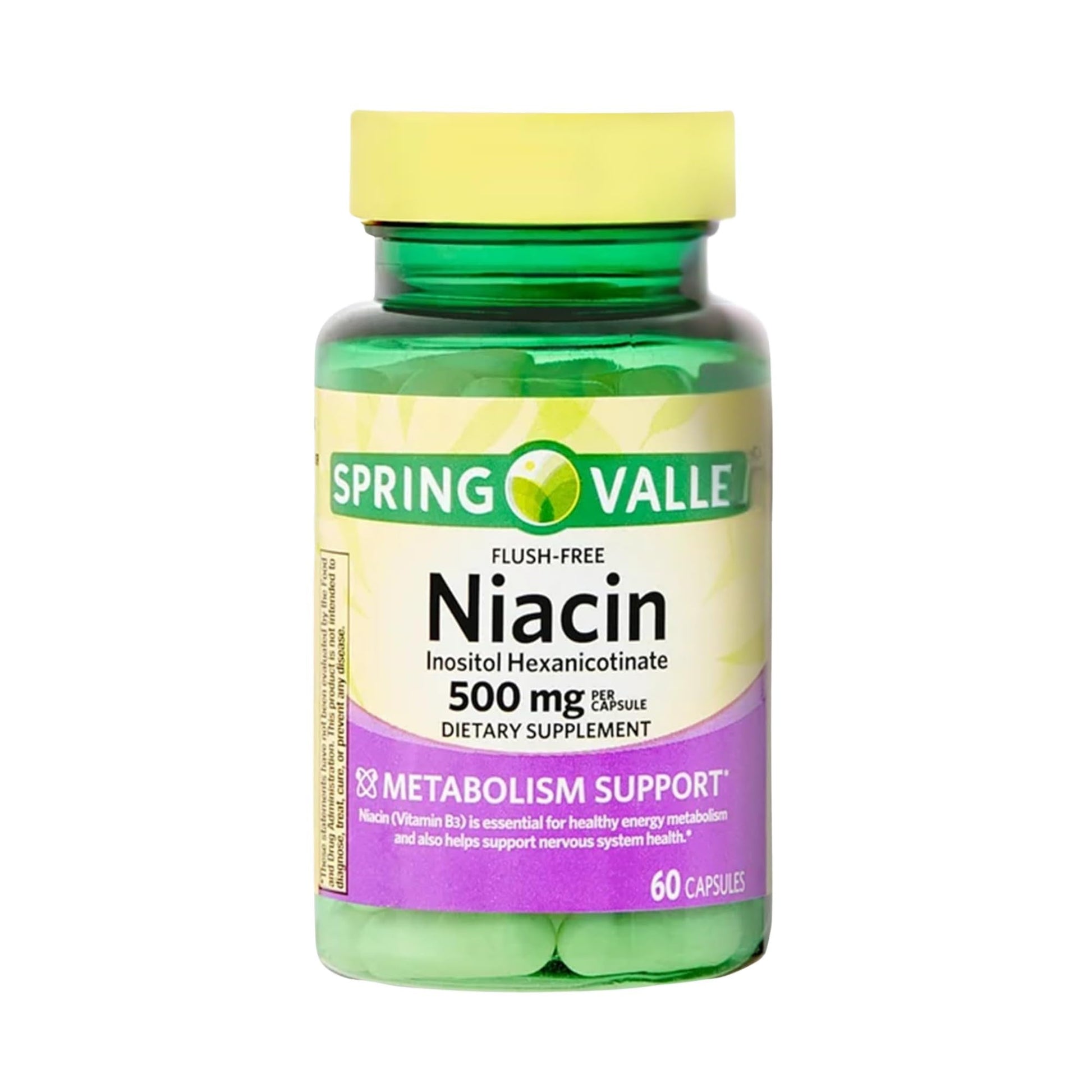 Unique Bundle Store Niacin Flush Free 500mg Niacinamide Supplement Capsule 60 Count