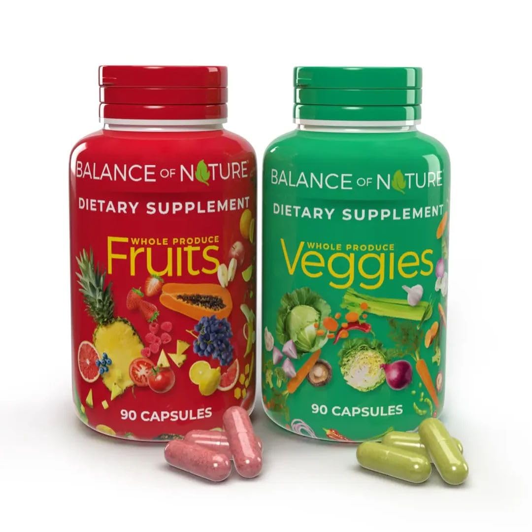 Balance of Nature Fruits & Veggies Supplements 180 Capsules