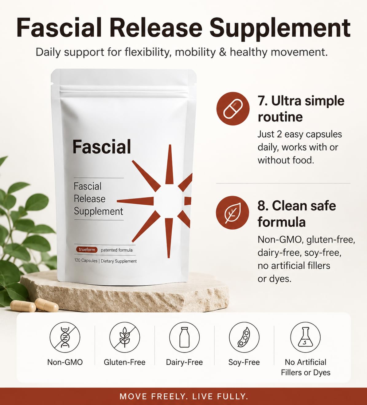 Fascial Release Supplement Capsule 120 Count