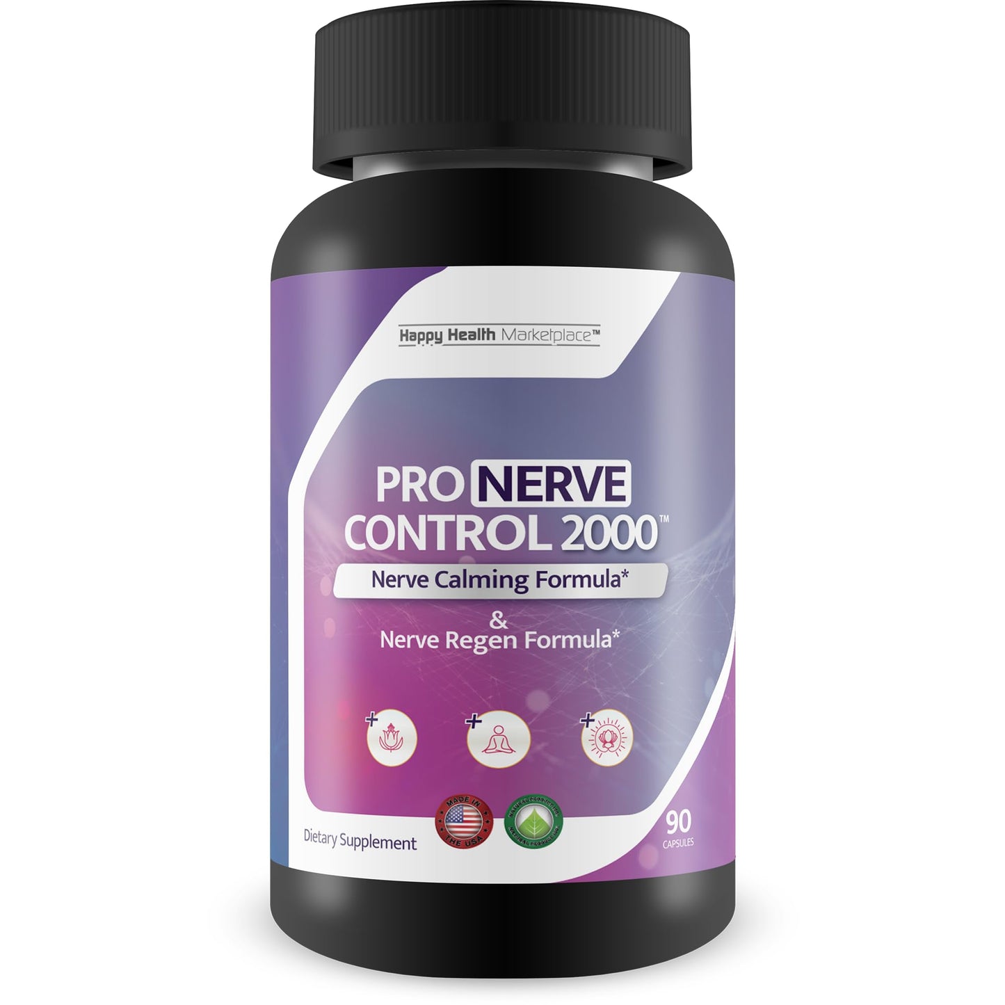 Happy Health Marketplace Pro Nerve Control 2000 Nerve Support Capsule, 1 Count