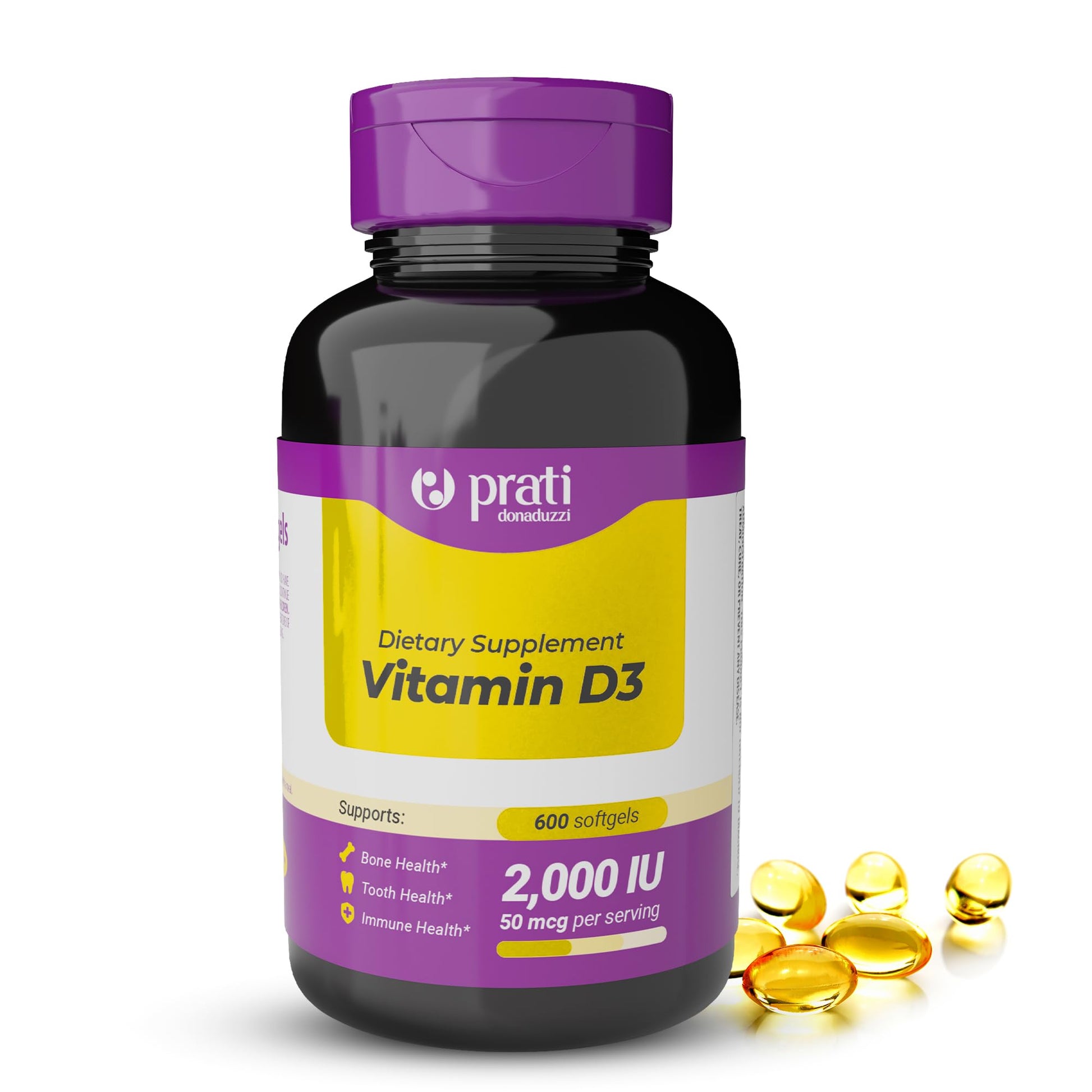 Prati Donaduzzi Vitamin D3 2,000 IU (50 mcg) Softgel 600