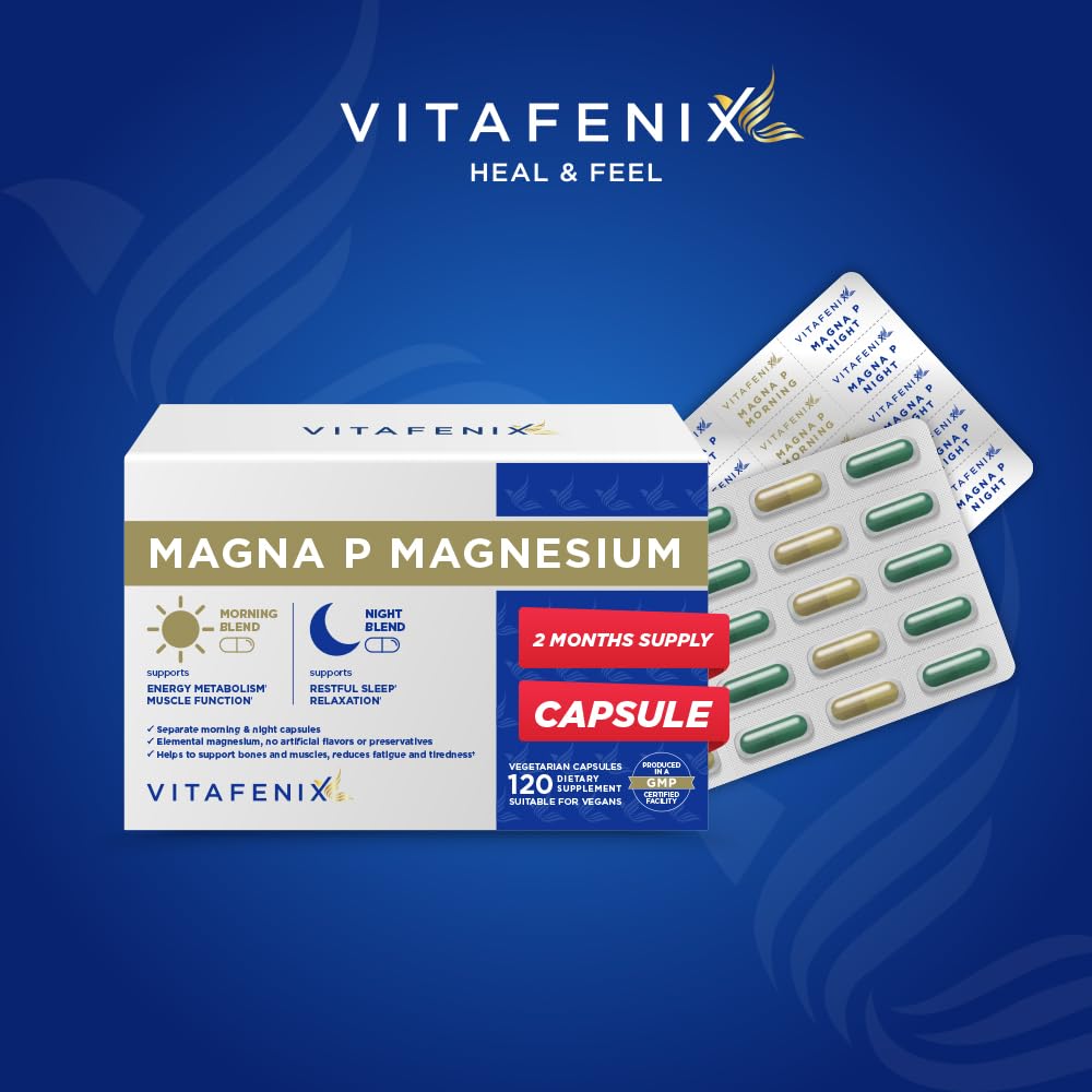 Vitafenix Magnesium Complex 4 in 1 & Glycinate with B6, Citrate, Malate, Taurate Capsules 120