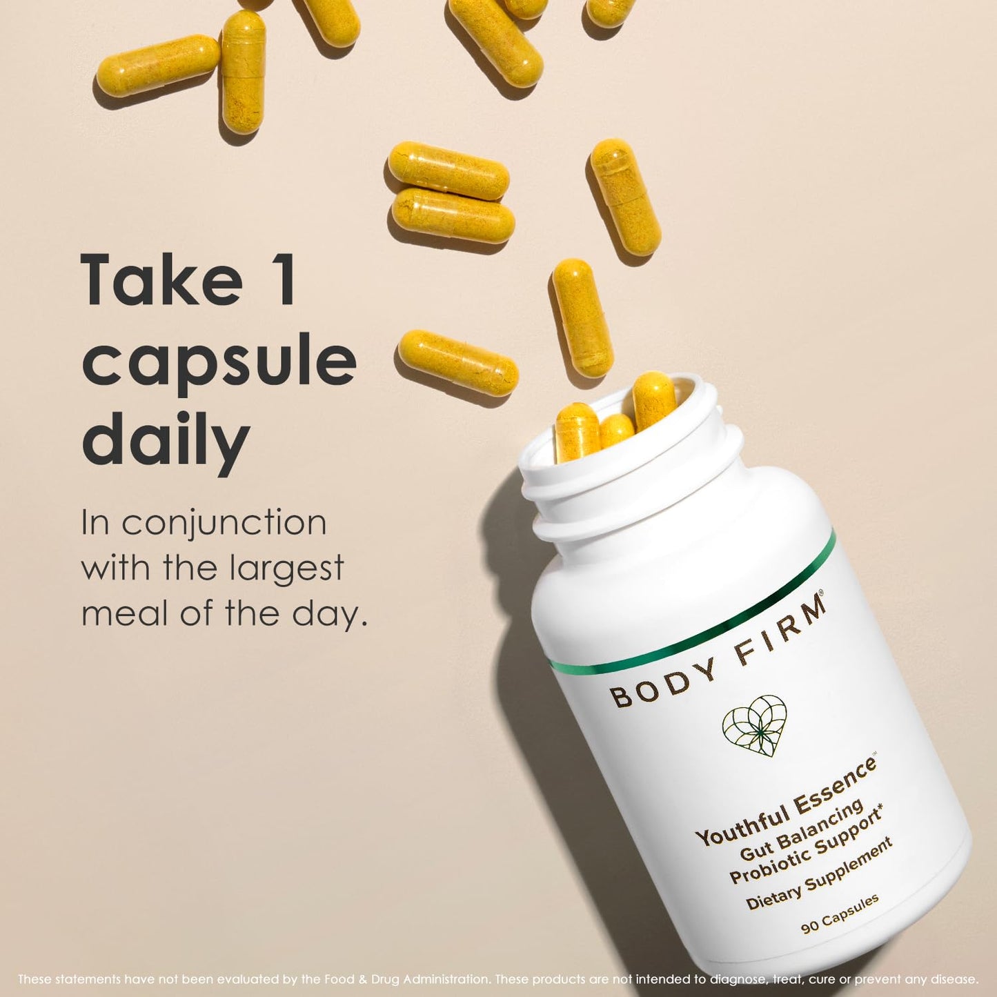 BODY FIRM Youthful Essence Gut Balancing Probiotic Support Capsule 90 Count