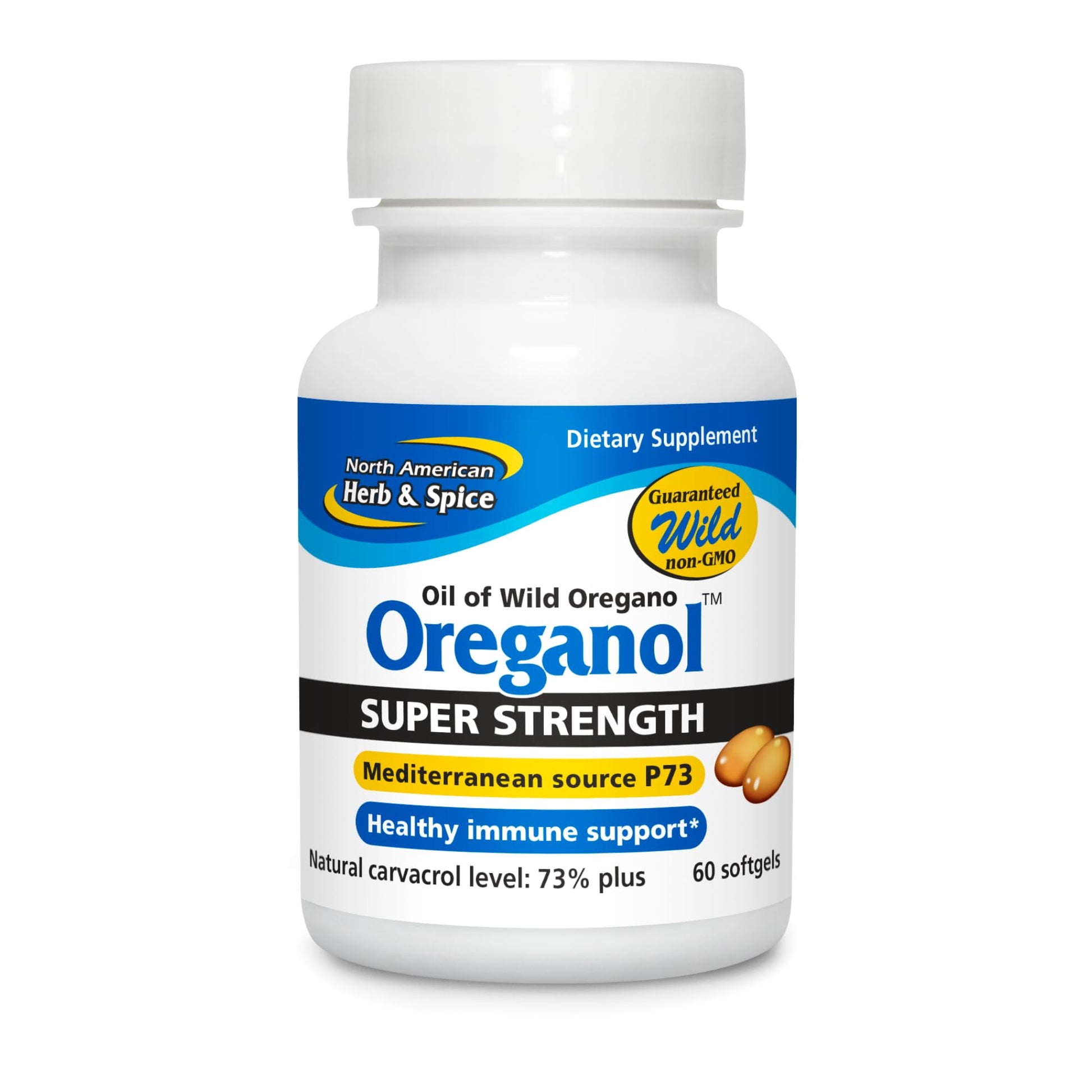 North American Herb & Spice Super Strength Oreganol P73 Softgels, 60 Count