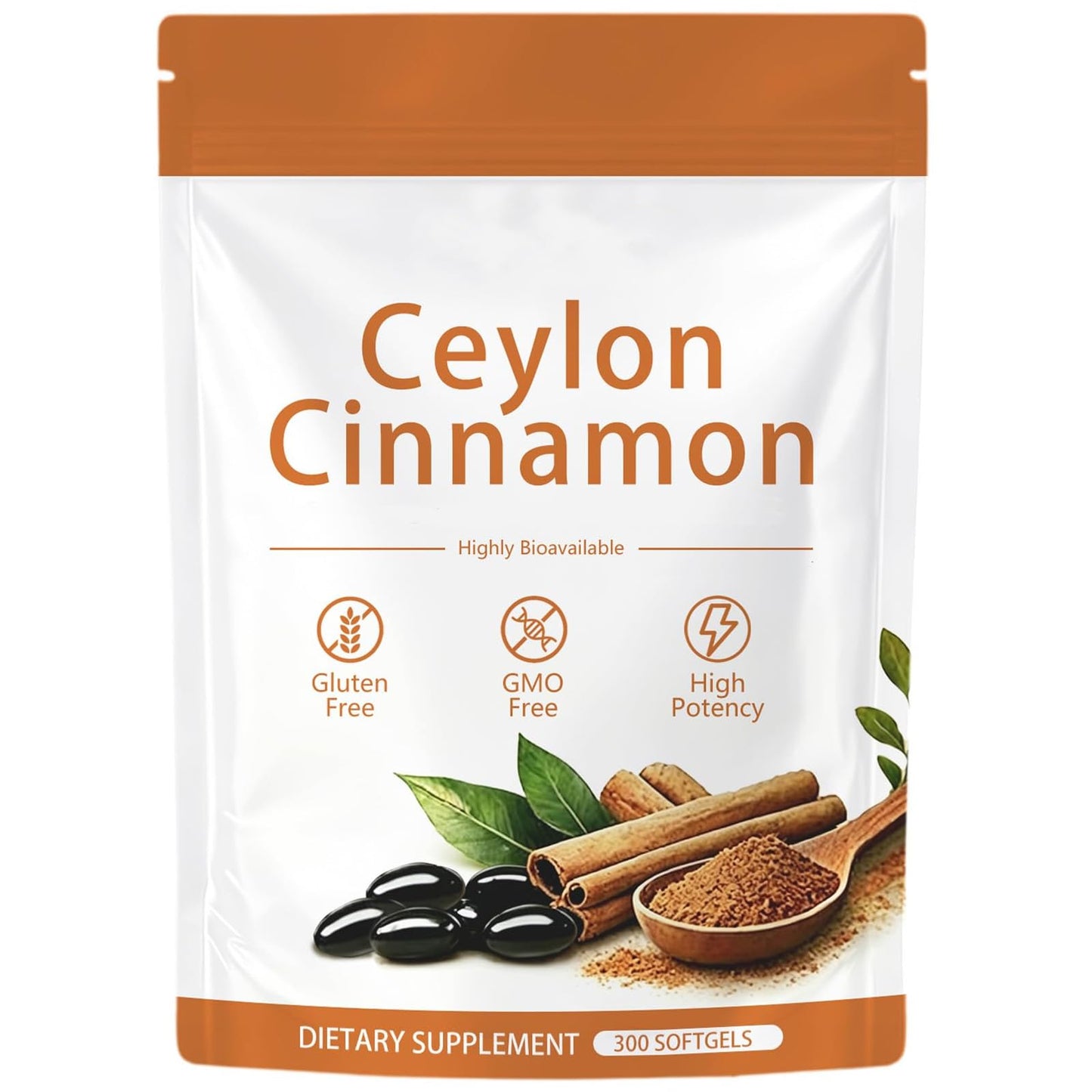 Boranel Noralife Ceylon Cinnamon Premium Organic MCT Oil Capsule, 300 Count