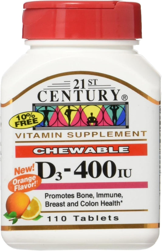 21st Century D3 400 IU Orange Chewable Tablets 330 Tablets