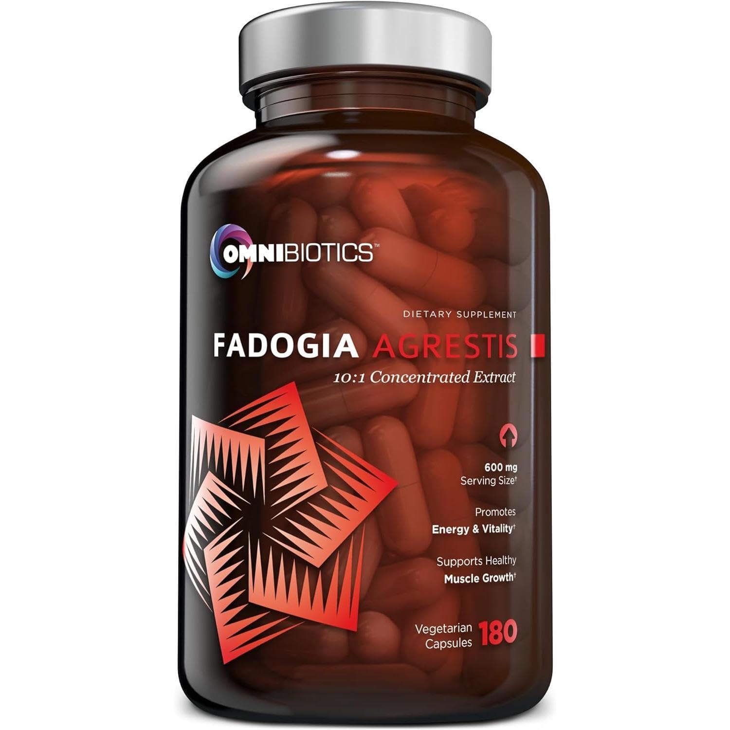 OmniBiotics Fadogia Agrestis 600mg Per Serving 10:1 Extract Capsule, 120 Count