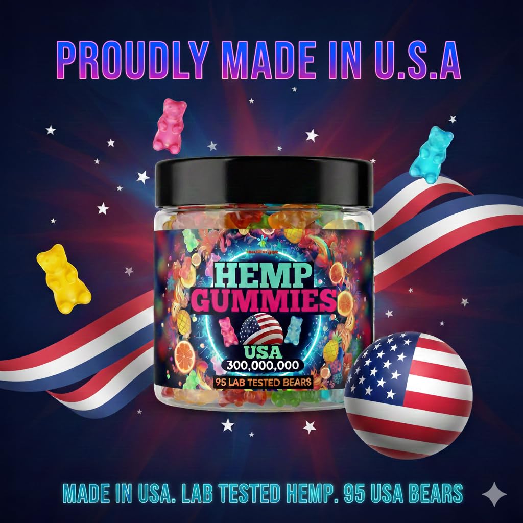 Healthergize Hemp Gummies for Adults Chewable 95 Count