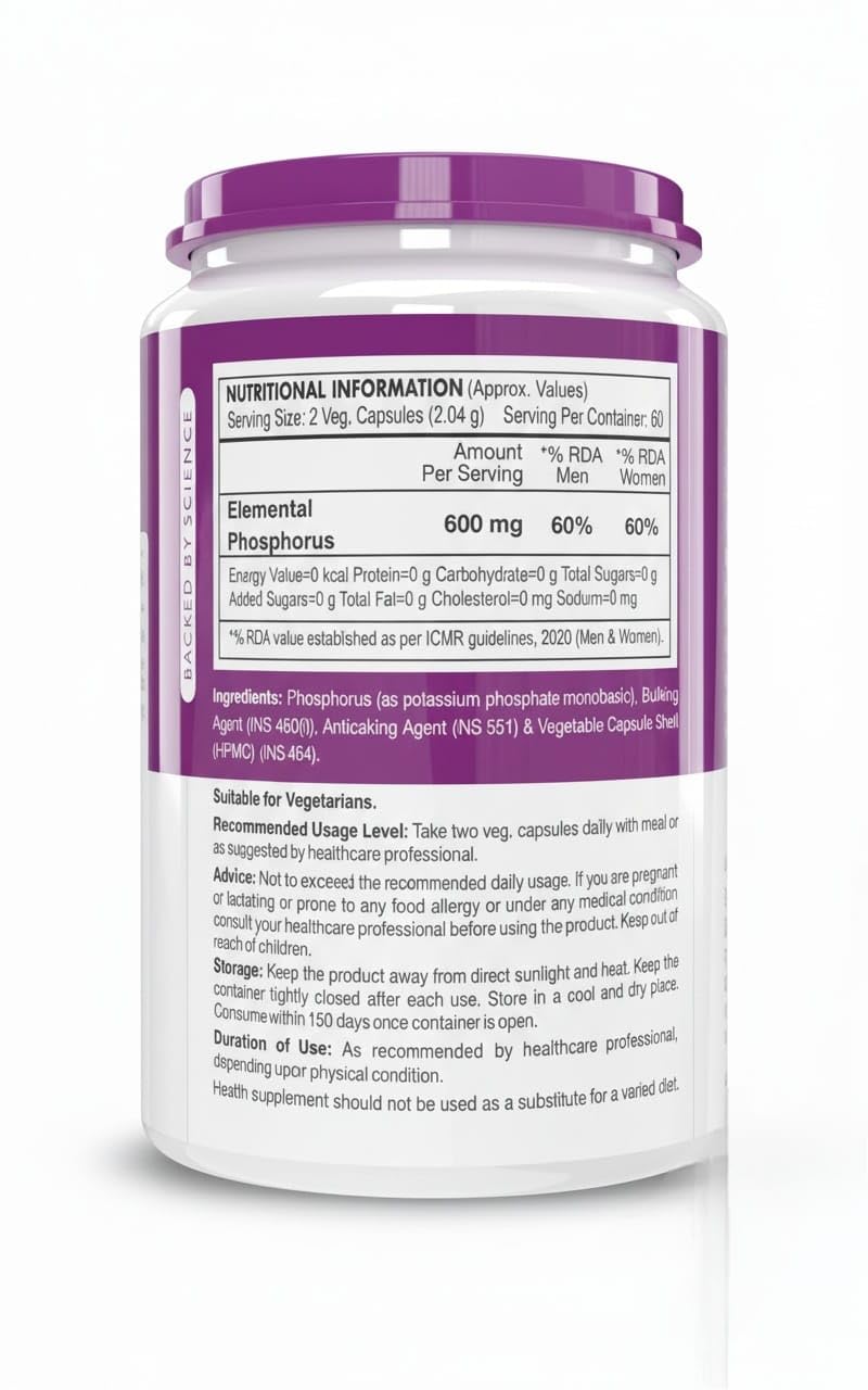 Generic Nutrition Phosphorus - Support Bone Health Capsule 120 Count