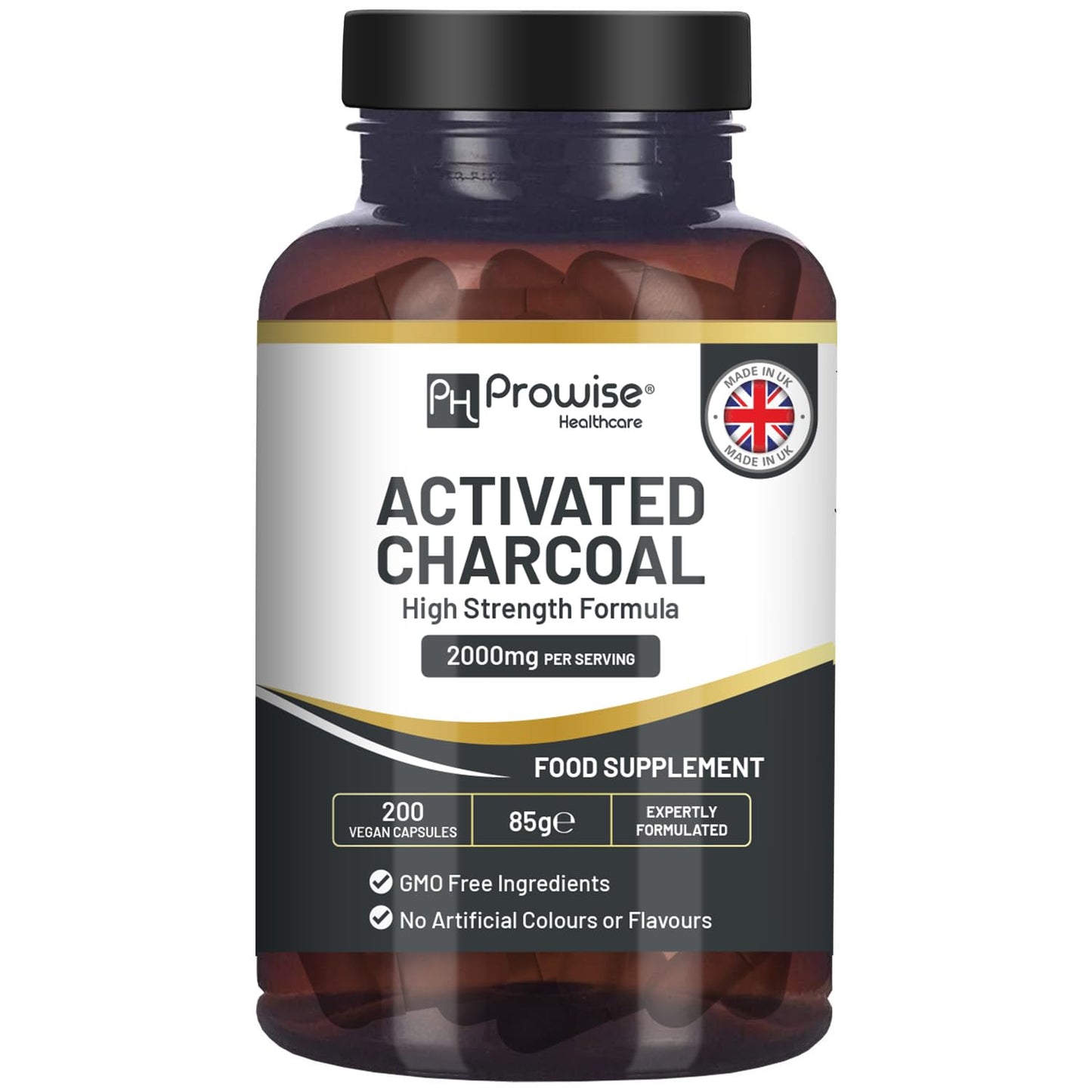 PH PROWISE Healthcare Activated Charcoal Capsules 200 Capsules