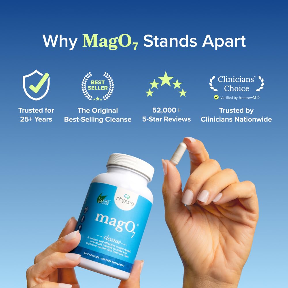 nbpure MagO7 Natural Colon Cleanse & Detox 30 Capsules