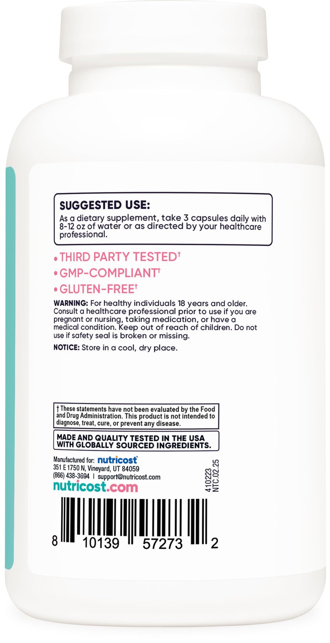 Nutricost D-Mannose with Cranberry Extract Powder 6.6 Ounce