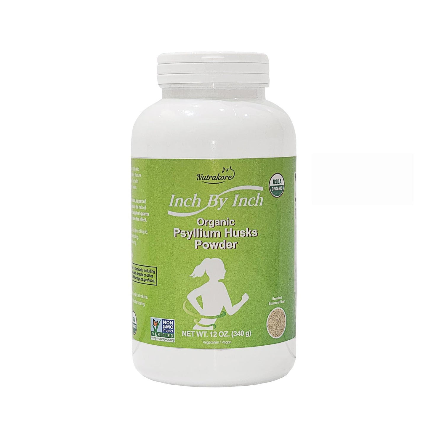 Nutrakore Inch by Inch Organic Psyllium Husk Powder 12 oz