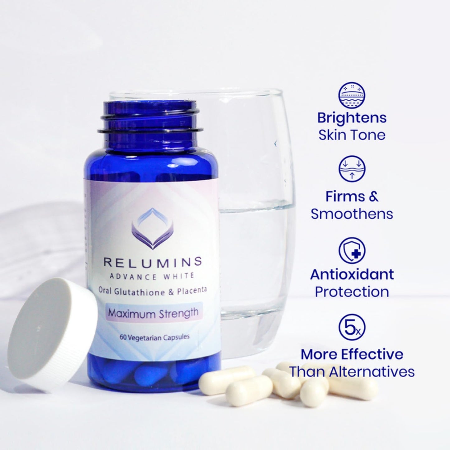 Relumins Advanced White Glutathione Capsules 60 Count