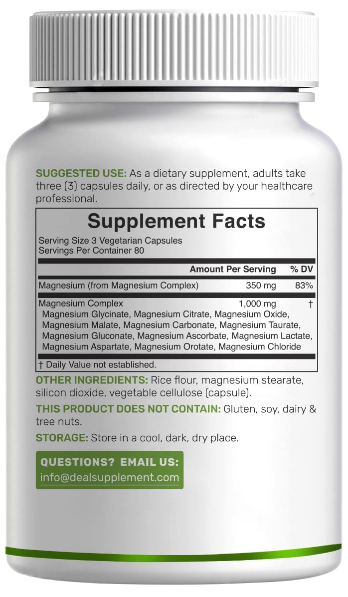 DEAL SUPPLEMENT 12-in-1 Magnesium Complex for Women 1,000 mg, 240 Capsules