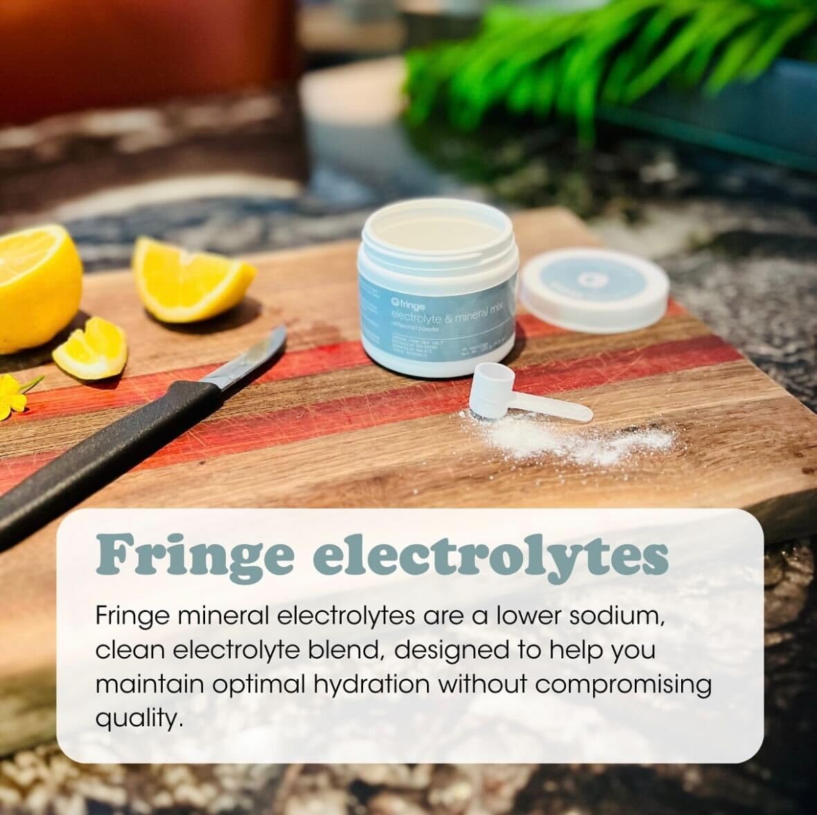Fringe Electrolytes Powder Ocean Sea Salt Unflavored 3.4 Ounce