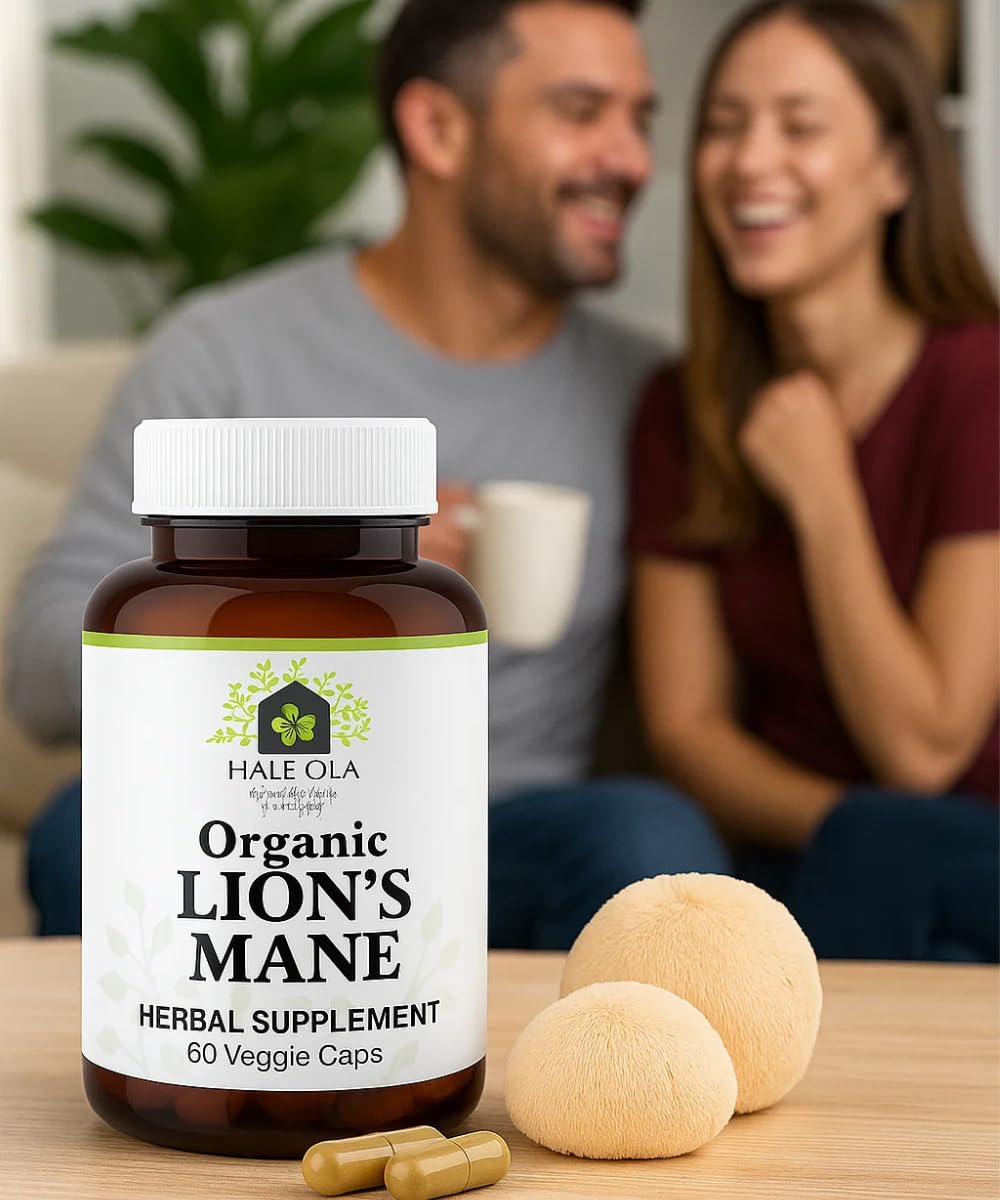 Hale Ola Lions Mane Mushroom Supplement Capsules 60 Count