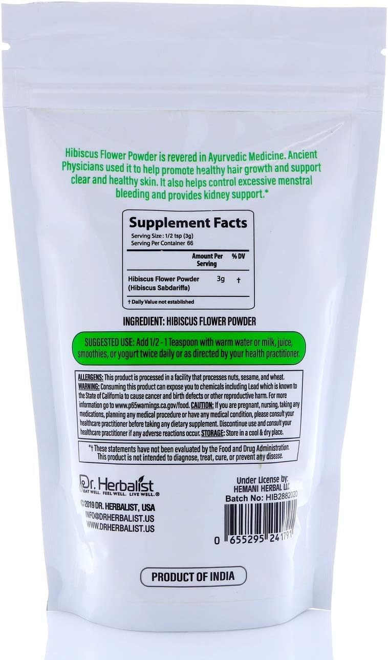 Dr. HERBALIST Hibiscus Powder 7.1 Ounce