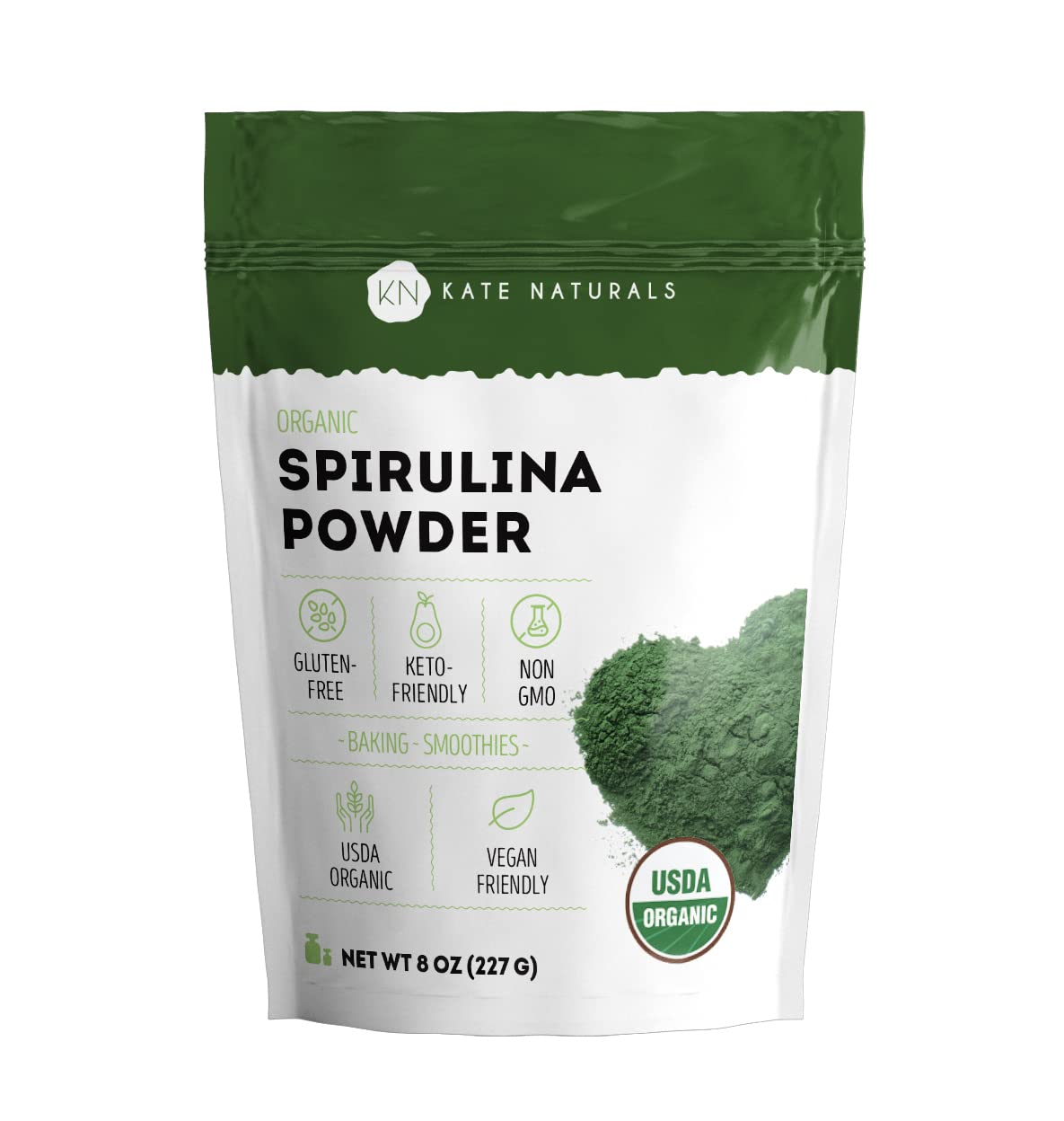Kate Naturals Organic Spirulina Powder 8 oz