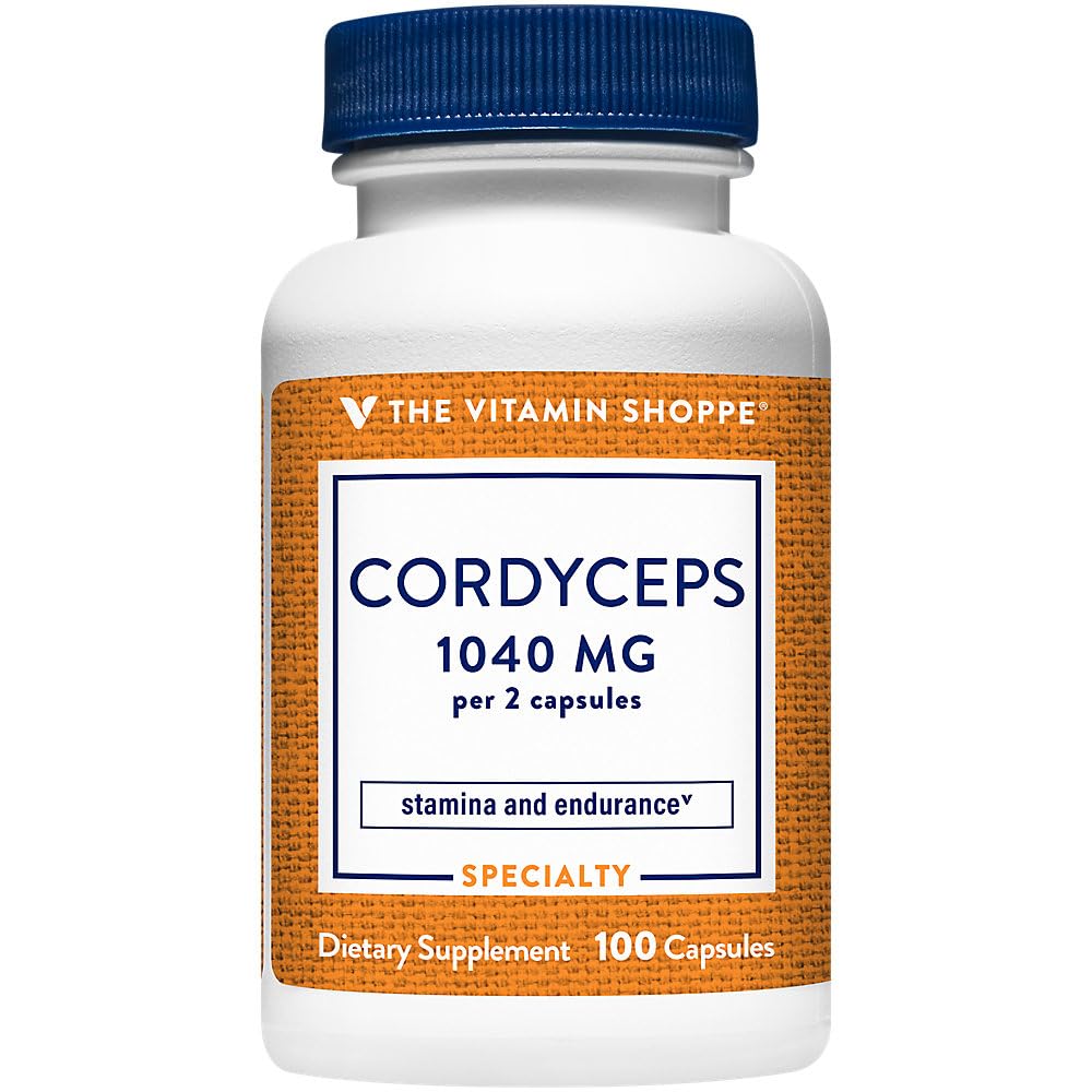 The Vitamin Shoppe Cordyceps Mushroom Supplement 100 Capsules