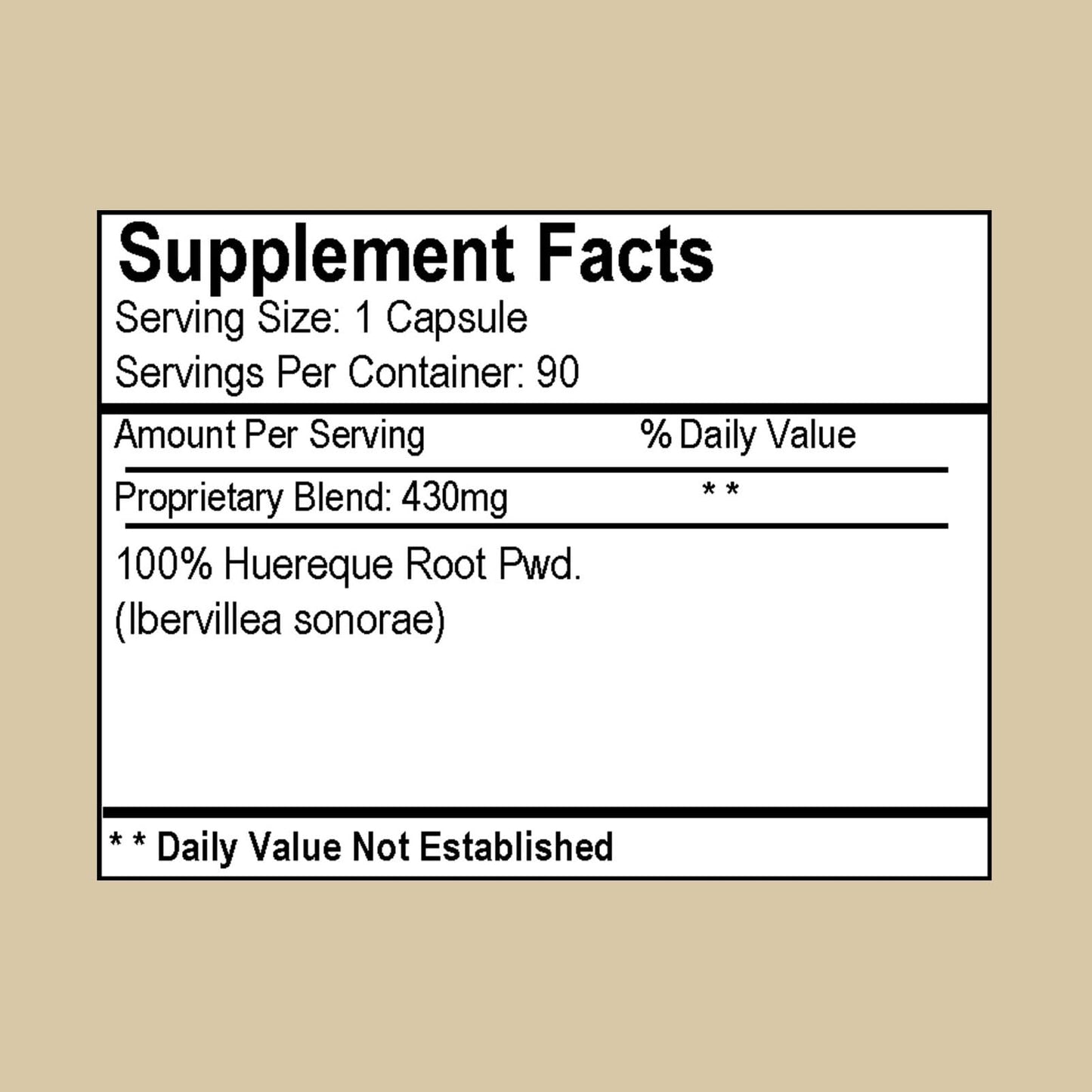 Herb Emporium Huereque (Wereque, Wereke, Ibervillea sonorae) 180 Capsules