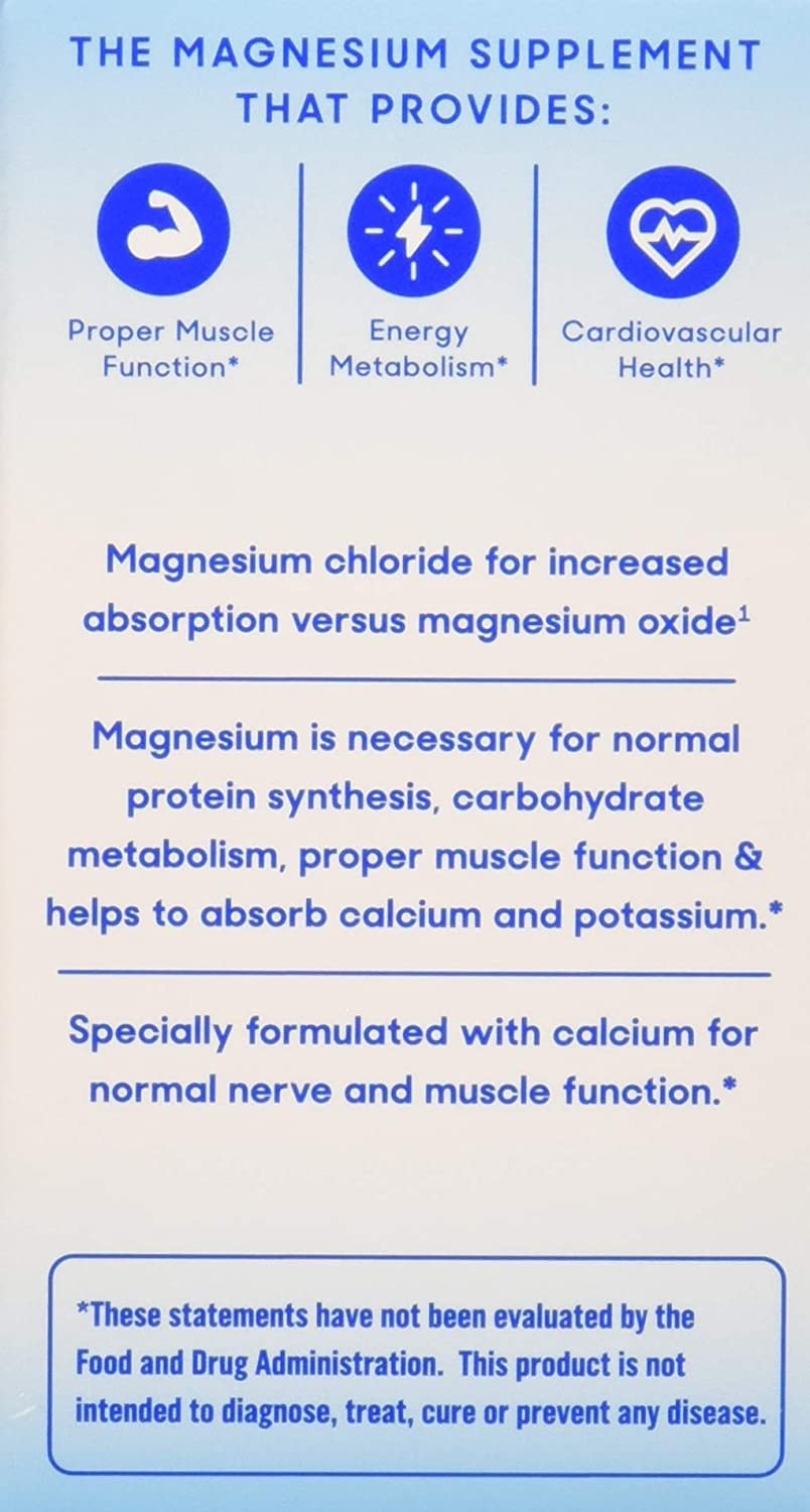 Slow-Mag Magnesium Chloride with Calcium Tablets, 120 Count