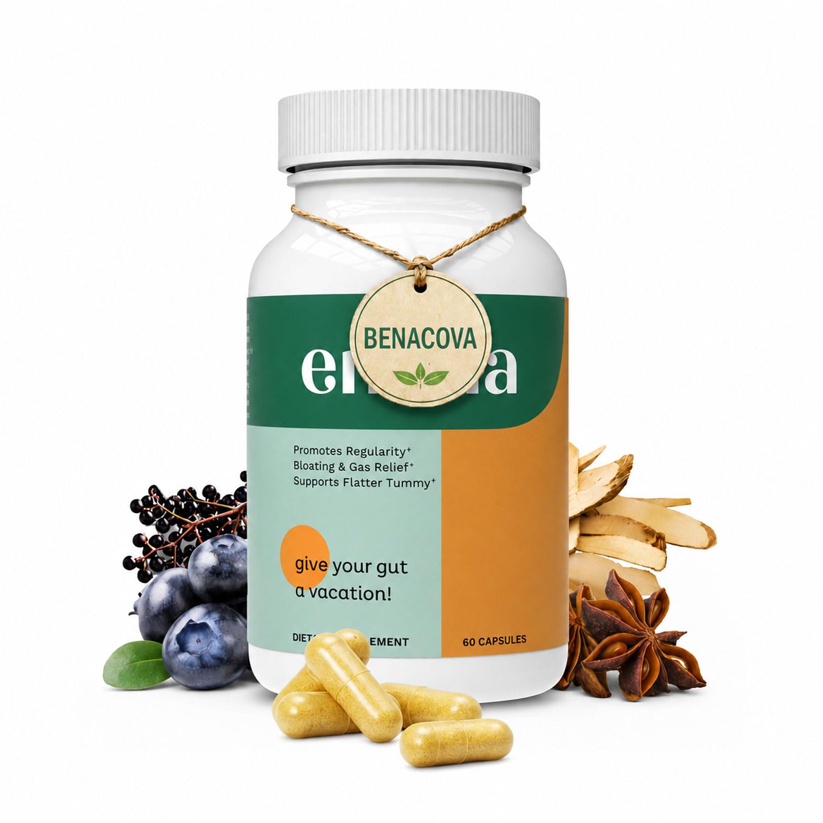 BENACOVA Emma-X Gut Health Relief Support Capsule 60 Count