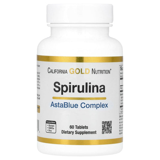 California Gold Nutrition Spirulina AstaBlue Complex 60 Tablets