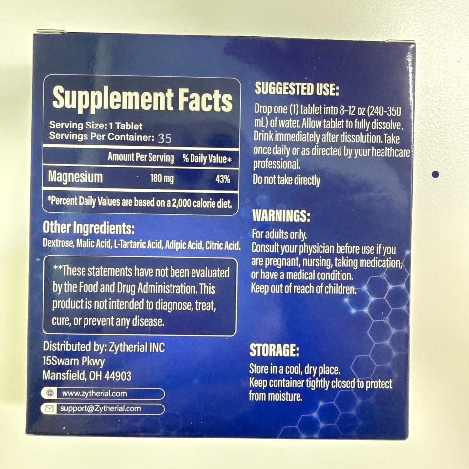 Zytherial Hydrogen Water Tablets (10 PPM H2) 35 Count