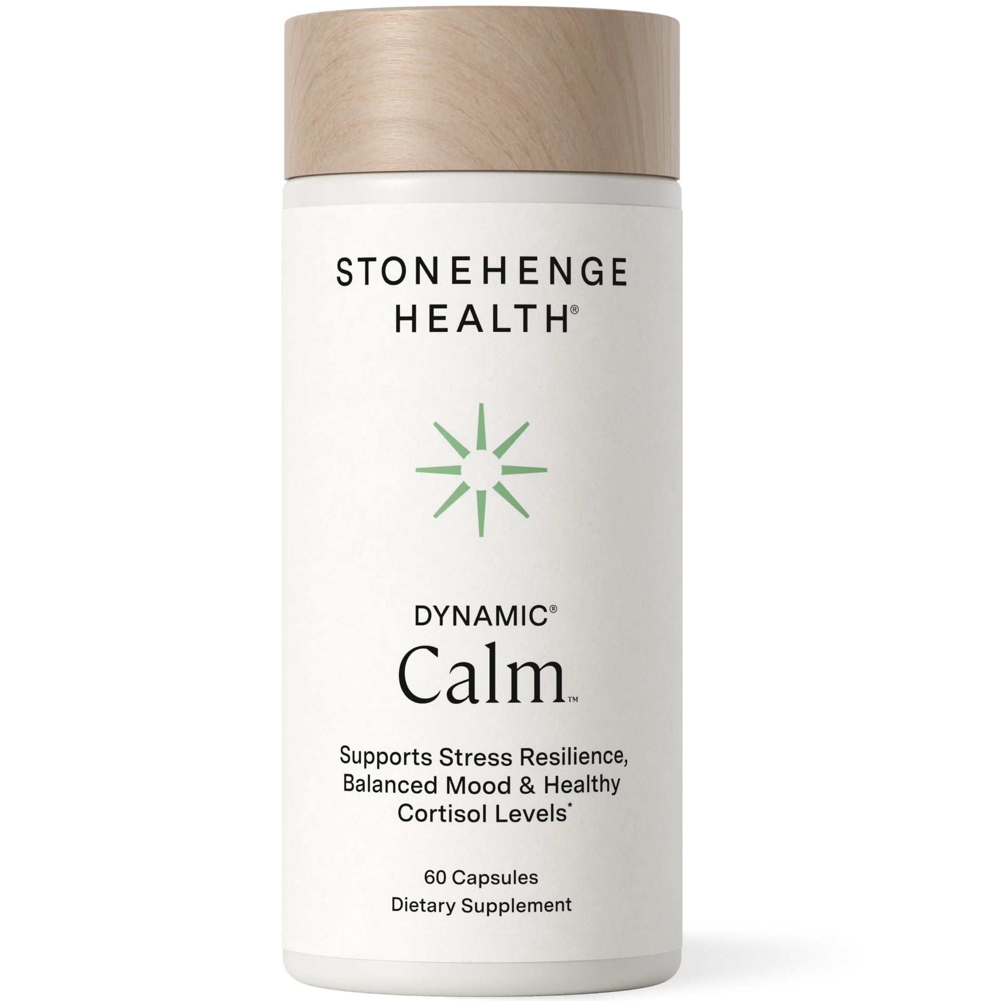Stonehenge Health Dynamic Calm 600mg KSM-66 Ashwagandha with L-theanine, Rhodiola Rosea, Holy Basil, and Magnesium Glycinate Capsules, 60 Count