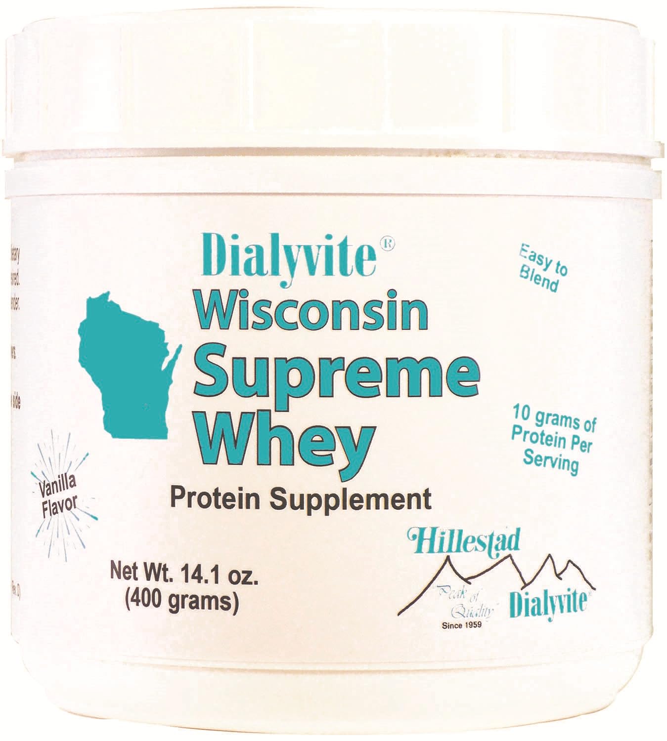 Dialyvite Wisconsin Supreme Whey Protein Powder, 14.1 Ounce