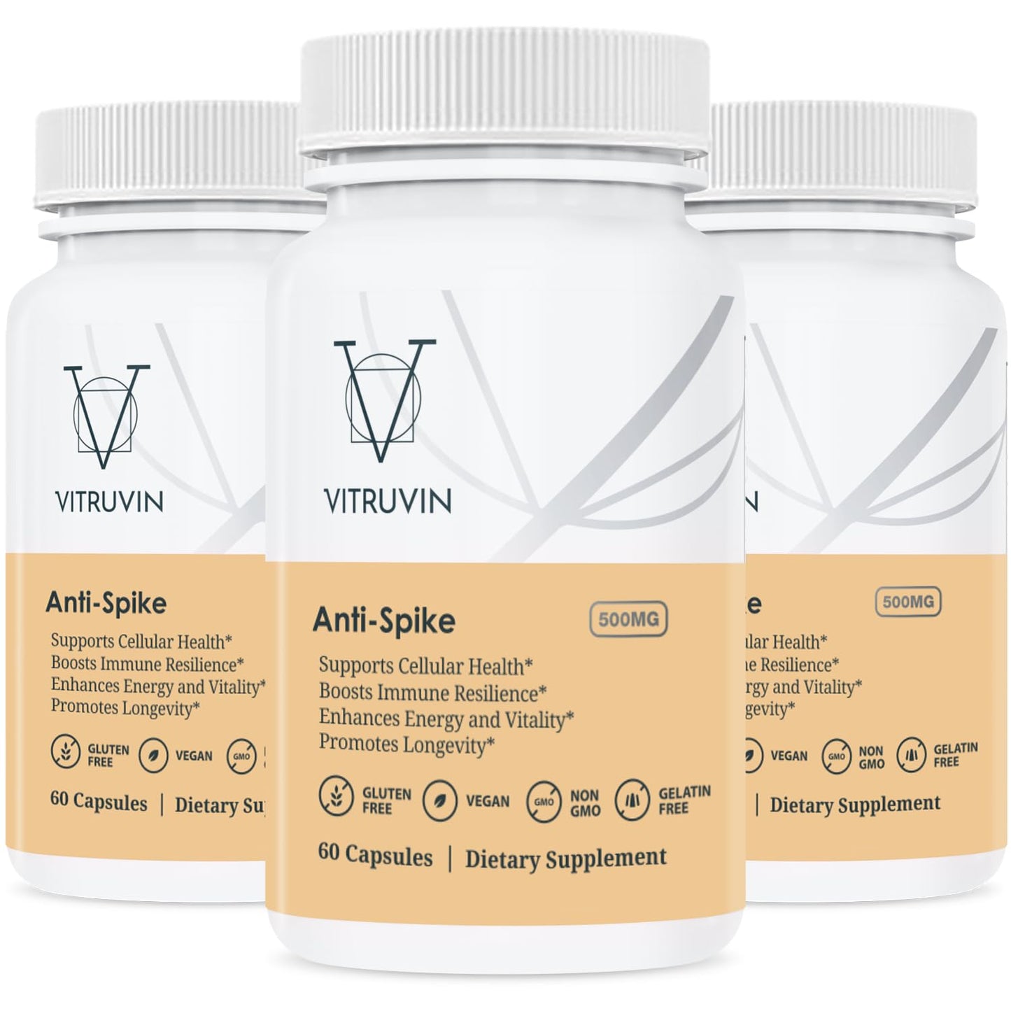 VITRUVIN Anti-Spike Nutritional Supplement Capsule 3 Bottles