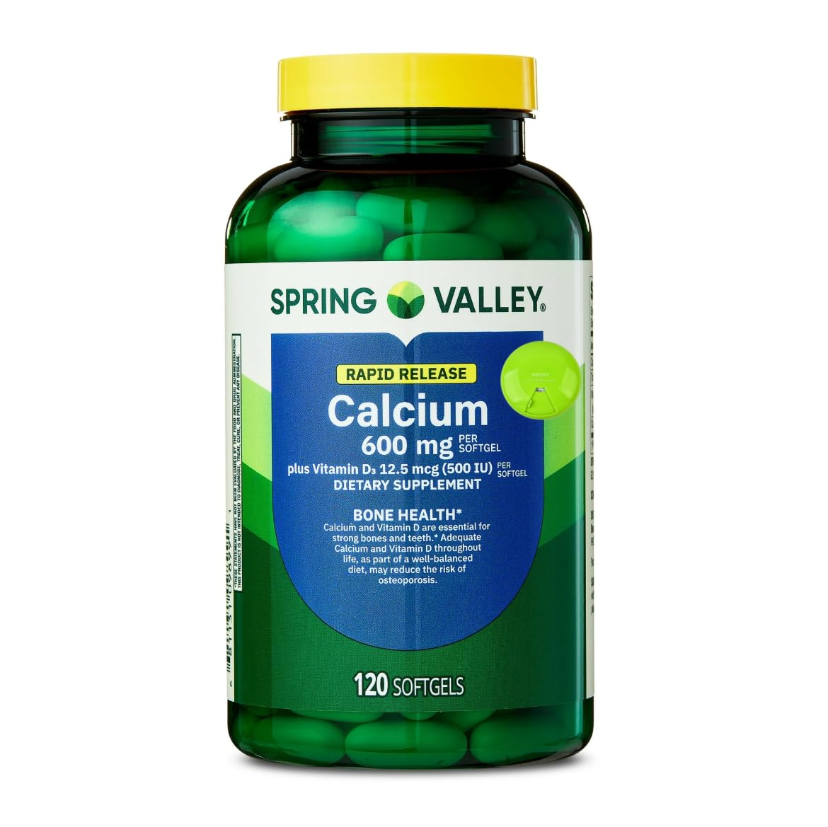 SUREFECT Calcium 600mg + Vitamin D3 1000IU Softgels, 120 Count