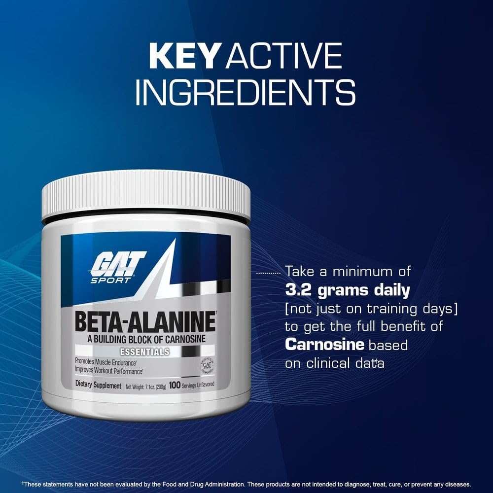 GAT SPORT Beta Alanine Supplement Powder 7.05 oz