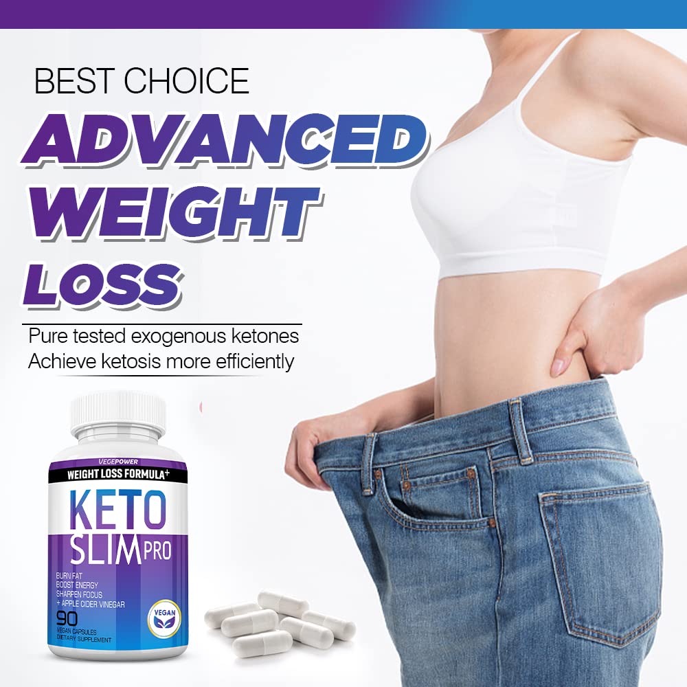 VEGEPOWER Keto Weight Loss Pills - Fat Burner for Women and Men with Apple Cider Vinegar - Natural Appetite Suppressant, Weight Management & Metabolism Booster, 180 Capsules