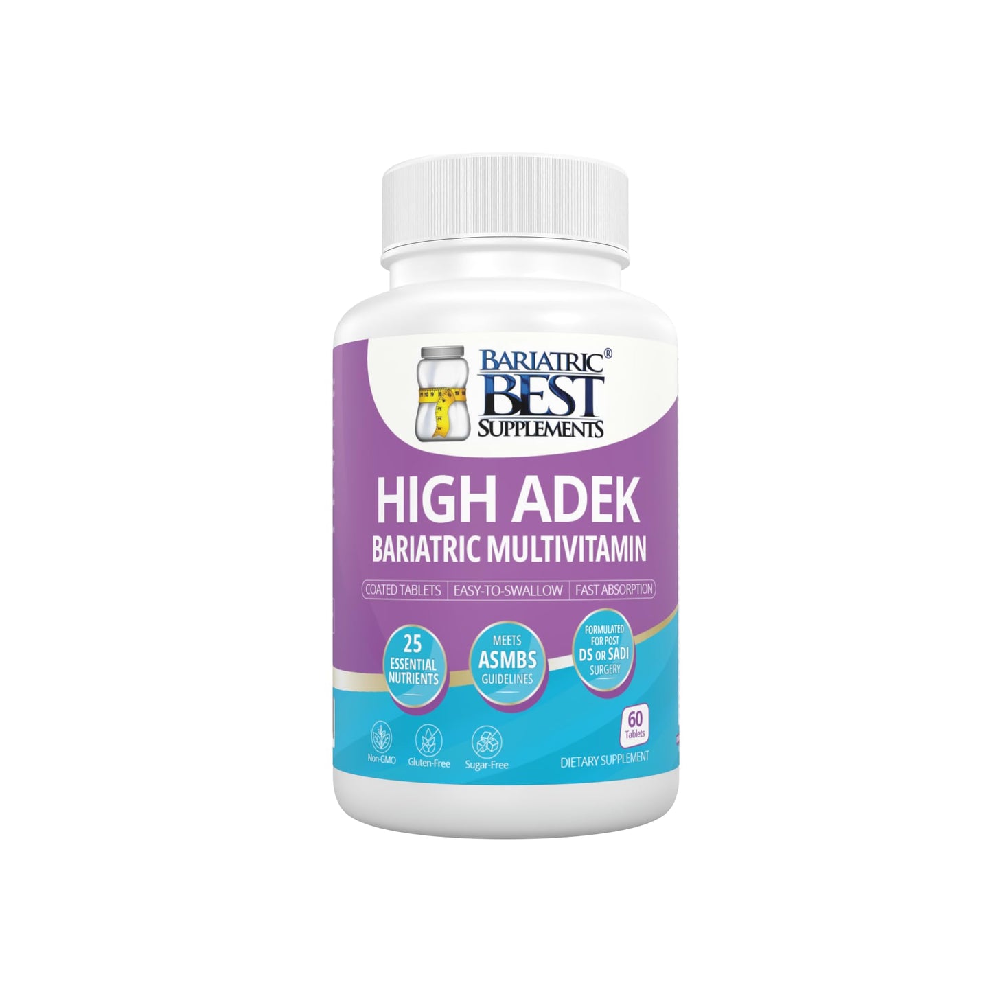 Bariatric Best Supplements High ADEK Bariatric Multivitamin Tablet 60 Tablets