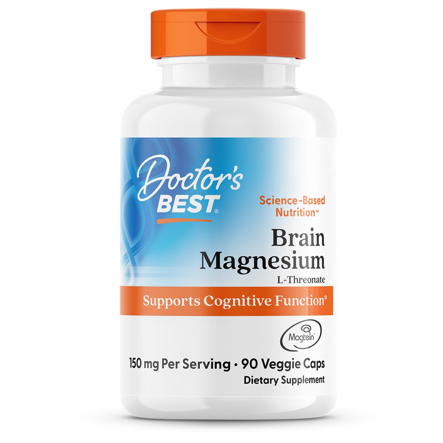 Doctor's BEST L-Threonate Supplement - Magtein Magnesium L Threonate Capsules, 60 Capsules