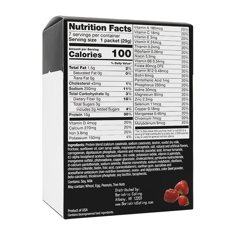 Bariatric Eating Inspire 15g Protein Shake or Pudding Powder, Strawberry, 7.16 oz