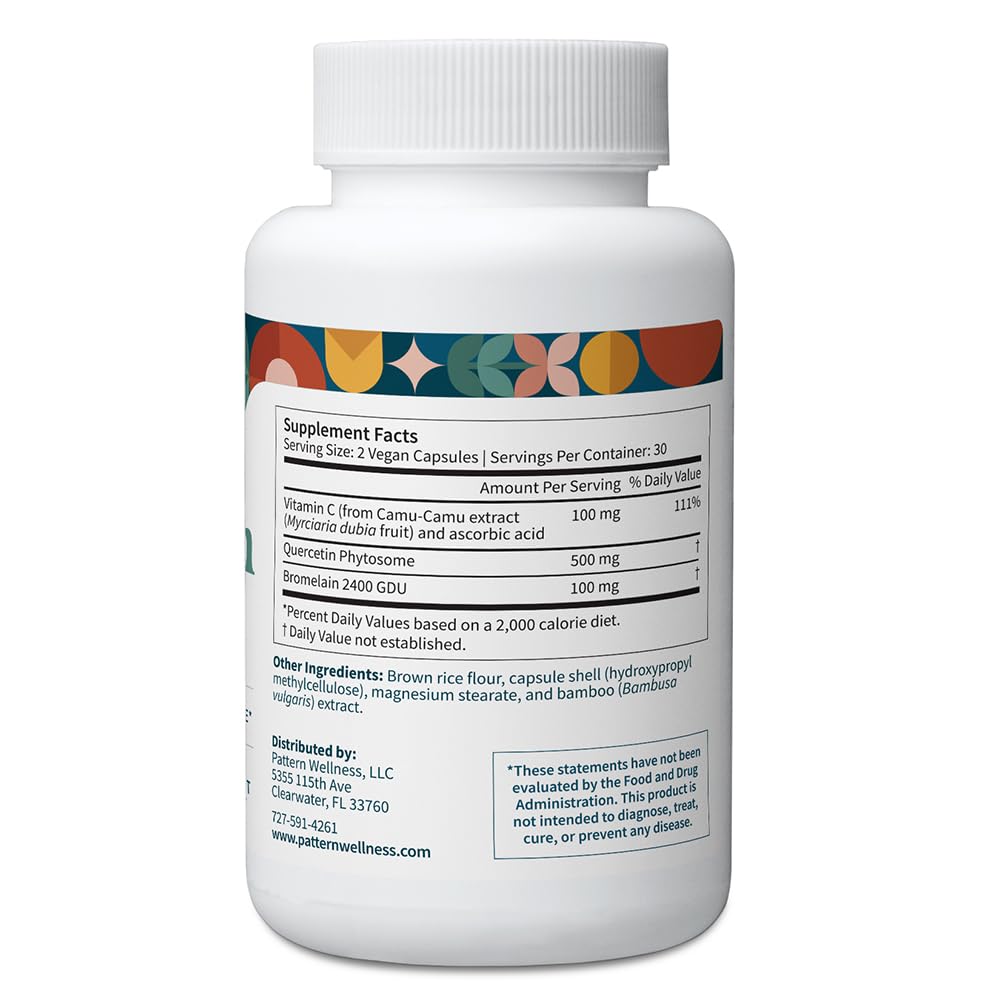 Pattern Wellness Quercetin Supplement Capsules 120